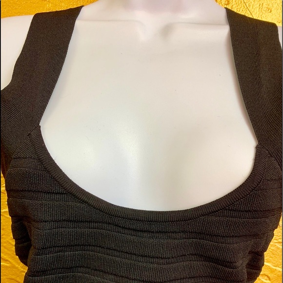 Reynah Black Cross Back Bodycon Dress - Picture 3 of 7